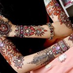 Stone Studded Mehndi Designs 2012