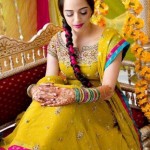 Pakistani bridal mehndi dresses 2012