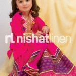 Nishat linen kids dress for eid 2012