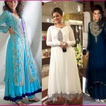 Latest fancy partywear dresses for girls 2013 - Indian formal party dress designs