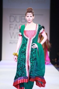 Emerald green dress party wear 2013