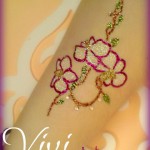 Floral glitter tattoos