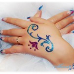 Glitter designs - hand tattoo designs