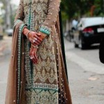 Pakistani bridal long shirt lehnga designs 2013