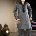 Latest Maroon Kids Kurta style 2013