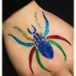 Temporary glitter tattoos