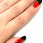 red and black bridal nail art designs