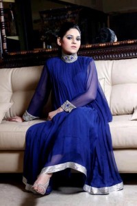 Blue jewel tone dress
