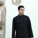 Branded kurta designs - Black kurta for men