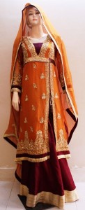 Bridal lehnga with open shirt