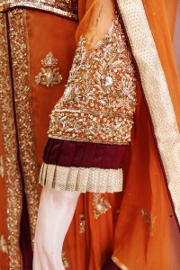 Embroidered bridal dress