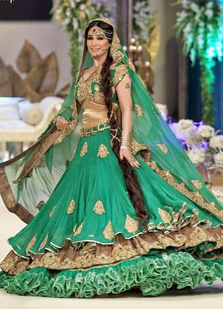 Green indian bridal dresses online