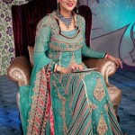 Green Indian bridal outfits 2013