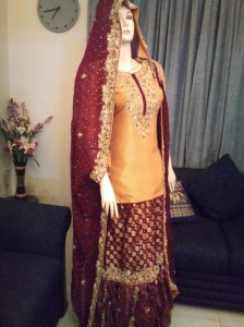 Mehndi dress by creations