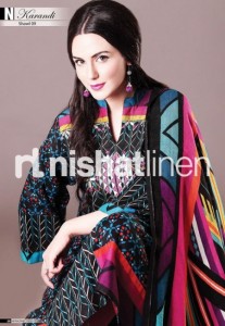 Pakistani dress with graphic printing