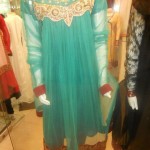 Pakistani green party wear dresses