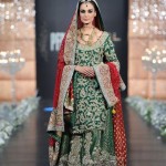 emerald green bridal lehnga 2013