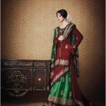 pakistani bridal dresses in green color