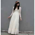 vintage-1970's lace wedding dress