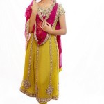 Anarkali frock for bridal mehndi