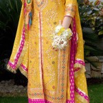 Bridal mehndi dress with choori pajama