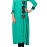 Green casual kurta design