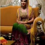 Mehndi dresses for brides 2013