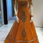 Pakistani long gowns for brides