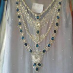 Stylish dresses with blue stones