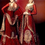 Bridal dresses in red shade