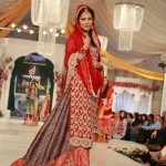 Bridal lehnga in red color