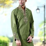 Formal kurta designs in green color