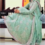 Pakistani bridal dress in maxi style