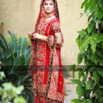 stylish bridal dresses in red color