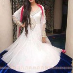 stylish pakistani dresses with neck embroidery