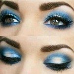 Eye make up in blue color