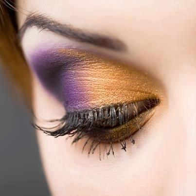 Eye makeup in two colors