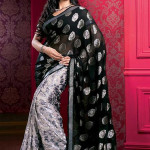 Indian saree designs in black color