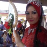 Malaysian bridal hijab style