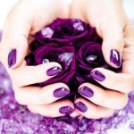 purple nail art designs simple