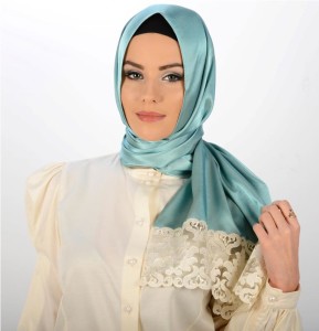 Stylish hijab designs in silk