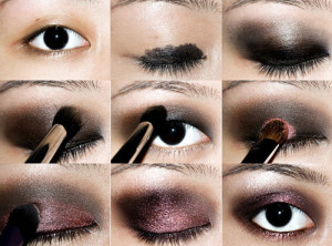 Smoky Asian eye makeup steps