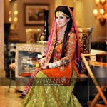 Pakistani bridal mehndi dresses 2013