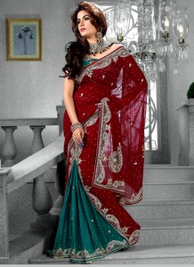 Indian bridal dresses saree designs