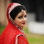 Pakistani bridal makeup 2013 in red color