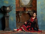 Red and black dress design anarkali frock