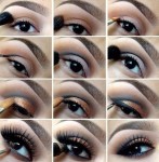 Steps of smokey eyes make up