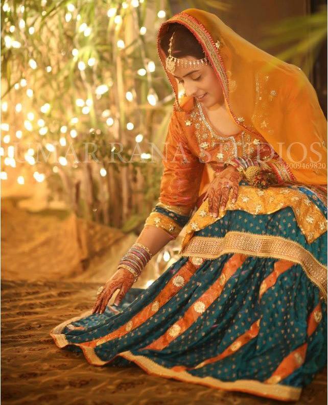 Bridal mehndi sharara