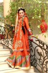 Orange bridal mehndi clothes 2013