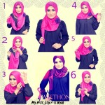 Hijab style for square face